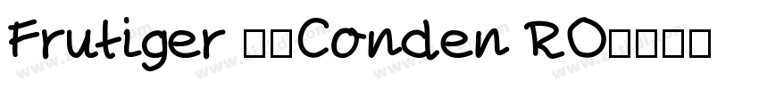Frutiger 57Conden RO字体转换